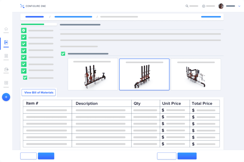 product configurator bill of materials