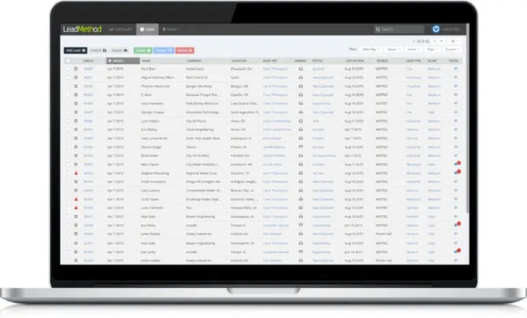Lead Management screenshot