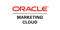 The Oracle Marketing Cloud logo features Oracle in bold red text, positioned elegantly above Marketing Cloud in sleek black. LeadMethod integration enhances its functionality, providing seamless marketing solutions.