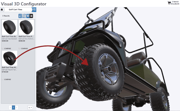 3D golf cart