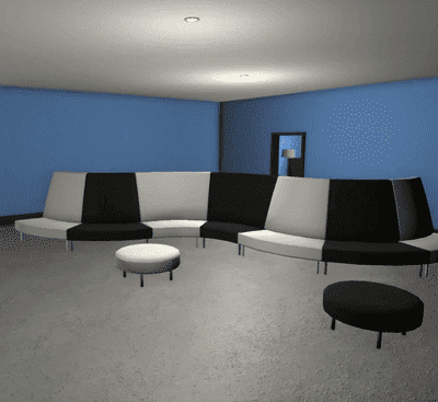 Waiting room in 3D