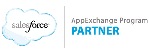 The Salesforce AppExchange Program Partner logo, featuring the iconic Salesforce cloud emblem to the left and sleek text on the right, proudly highlights its collaboration with Axonom Partners.
