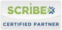 Logo of ScribeX with the text Certified Partner proudly displayed, highlighting our collaboration with Axonom Partners.
