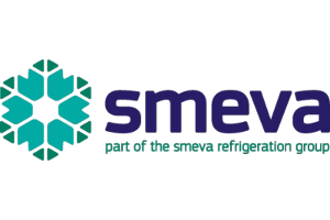 Logo with a teal circular design on the left and the word smeva in dark blue on the right, followed by smaller text crafted for professionals.