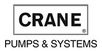 A logo featuring the word CRANE in bold black letters is elegantly set inside a white rectangular box with a gray border, reflecting the precision and reliability of our pump selection portal.