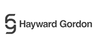 Logo of Hayward Gordon, featuring a stylized letter H followed by the company name in gray text, embodies their innovative spirit, much like their intuitive pump selection portal.
