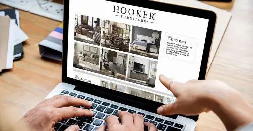 Hooker furniture website screenshot
