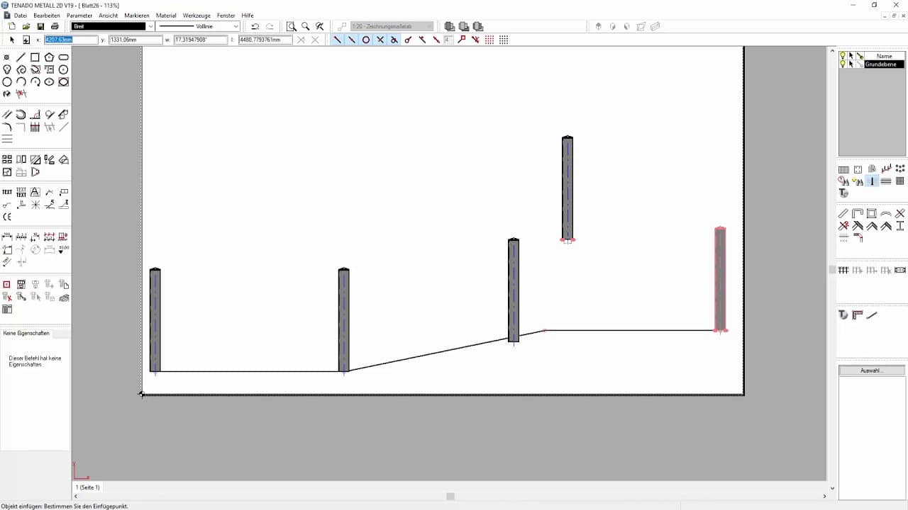 TENADO METALL 2D | Pfosten- und Zaungenerator